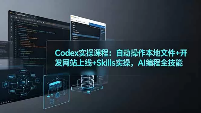 （19009期）Codex实操课程：自动操作本地文件+开发网站上线+Skills实操，AI编程全技能
