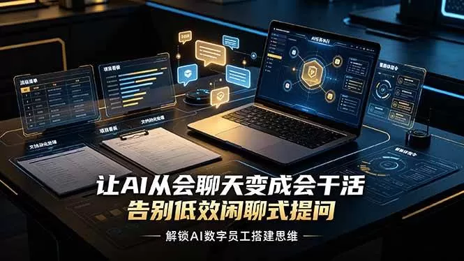 （19130期）让AI从会聊天变成会干活，告别低效闲聊式提问，解锁AI数字员工搭建思维