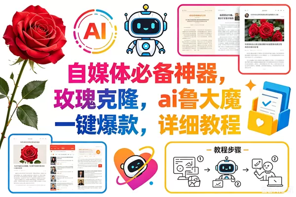 （18441期）玫瑰克隆神器，一键ai大魔，爆款工具，自媒体必备，60多个功能的详细教程