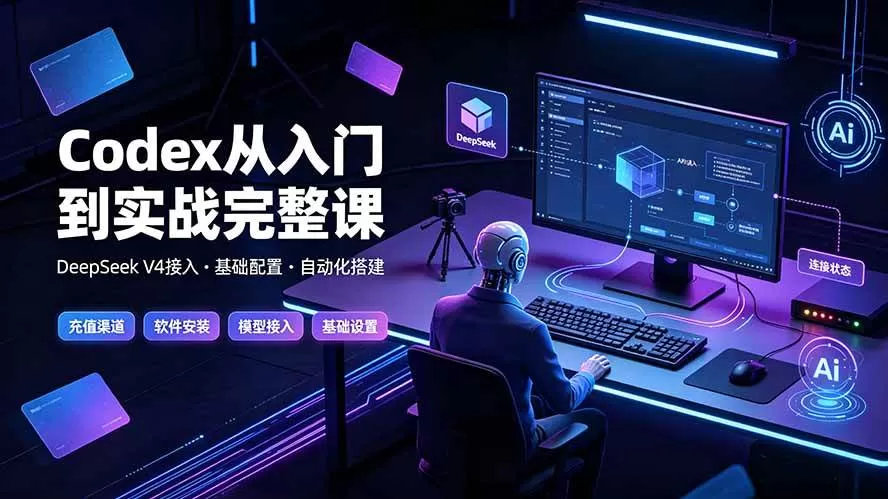 （19257期）Codex从入门到实战完整课｜充值·安装·接入DeepSeek，记忆·插件·Skill·CLI·MCP全拆解