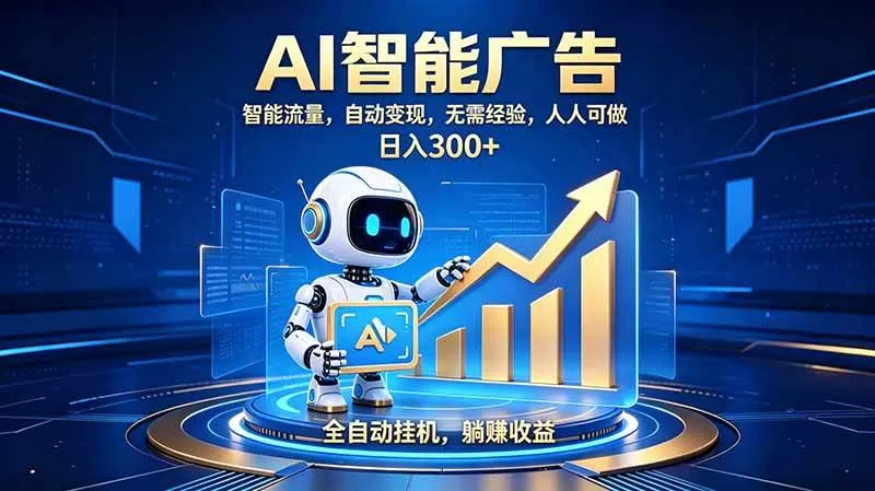 （19957期）轻资产新赛道，全自动AI广告，打造持续收益