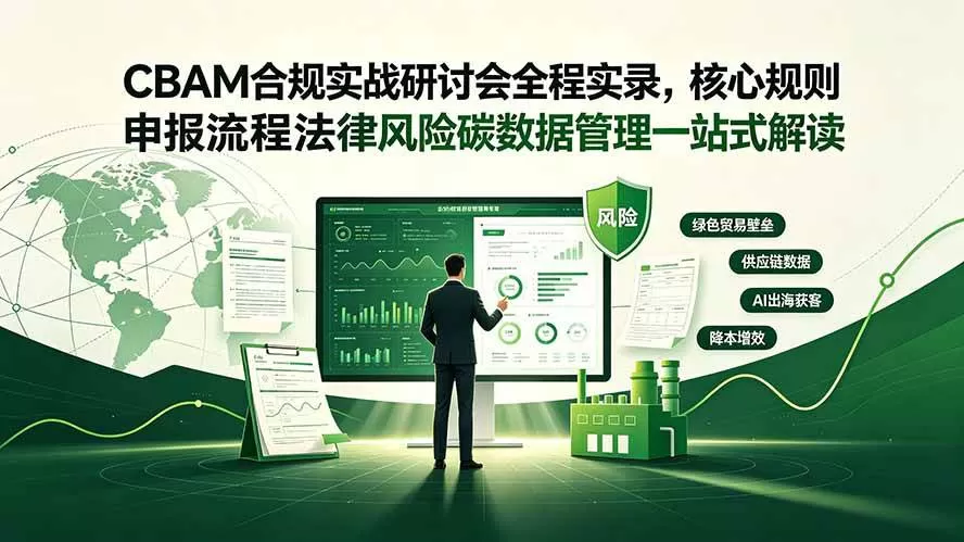 （19235期）CBAM合规实战研讨会全程实录，核心规则申报流程法律风险碳数据管理一站式解读