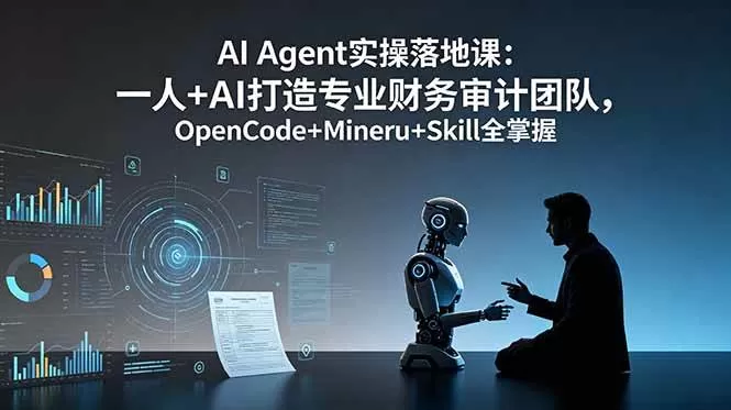 （19037期）AI Agent实操落地课：一人+AI打造专业财务审计团队，OpenCode+Mineru+Skill全掌握