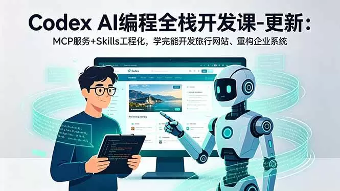 （18858期）Codex AI编程全栈开发课-更新：MCP服务+Skills工程化，学完能开发旅行网站、重构企业系统