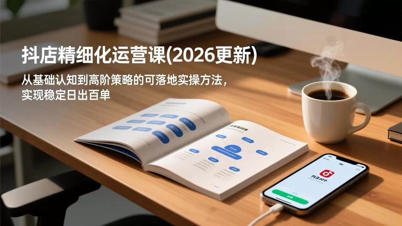 （18842期）抖店精细化运营课(更新6月)，从基础认知到高阶策略的可落地实操方法，实现稳定日出百单