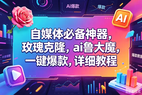 （18531期）玫瑰克隆，一键ai神器，爆款工具，自媒体必备，60多个功能的详细教程