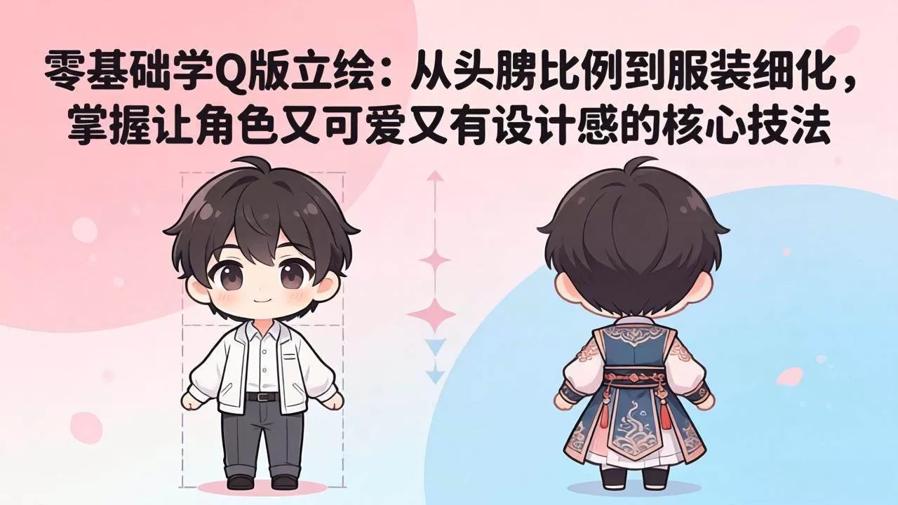 （18036期）零基础学Q版立绘：从头身比例到服装细化，掌握让角色又可爱又有设计感的核心技法